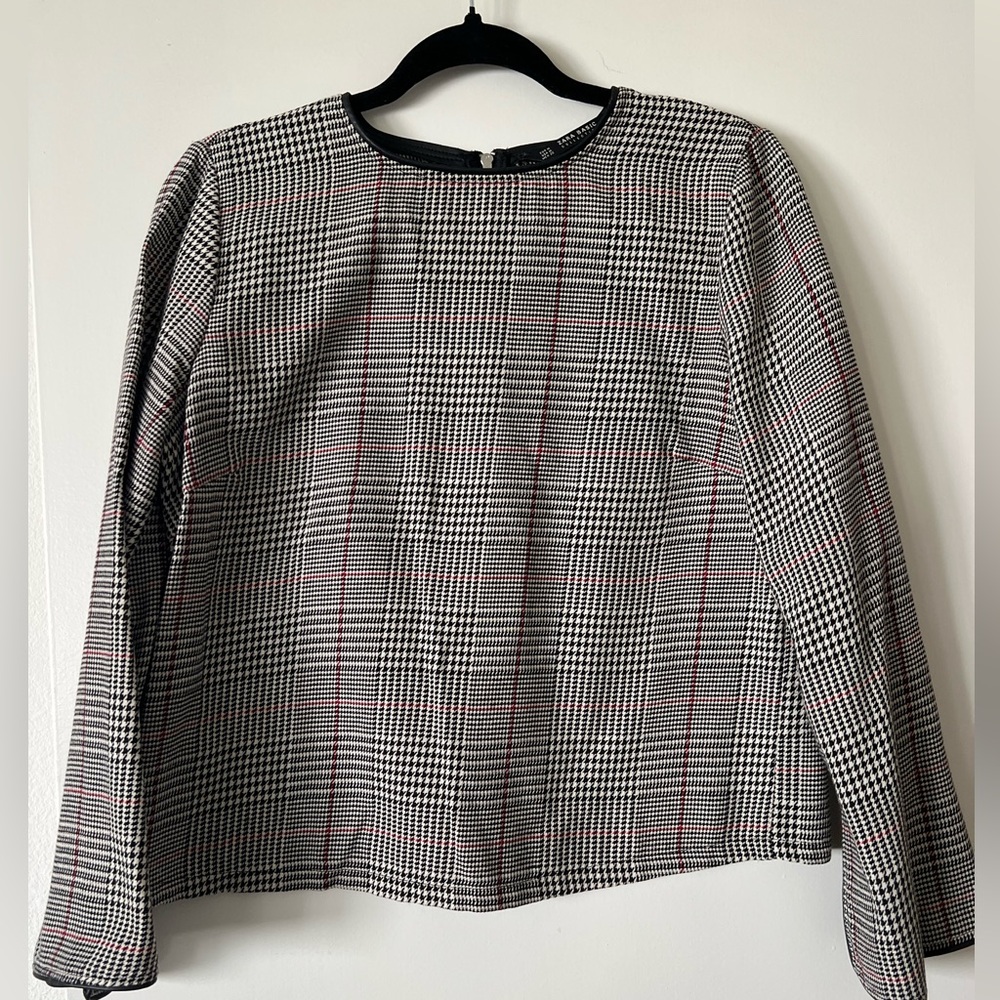 Long Sleeve Plaid Top